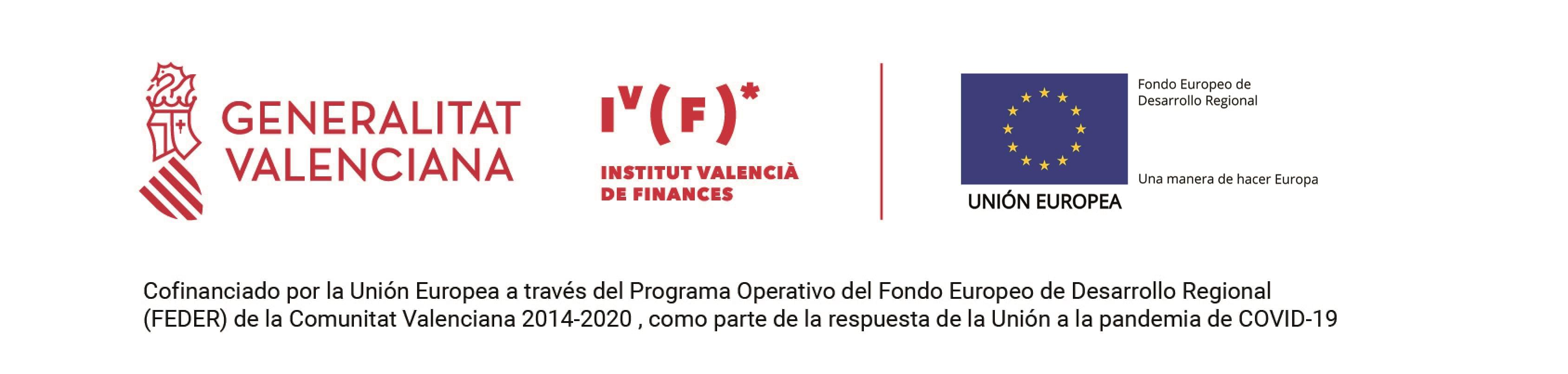 Logotipo de la Generalitat Valenciana y Fondo Europeo de Desarrollo Regional (FEDER)